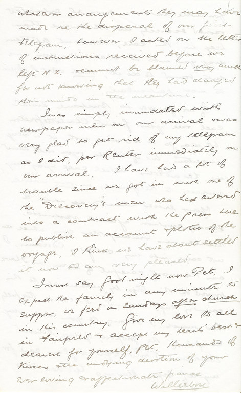 Letter from William Colbeck to Edith Robinson DUNIH 1.002