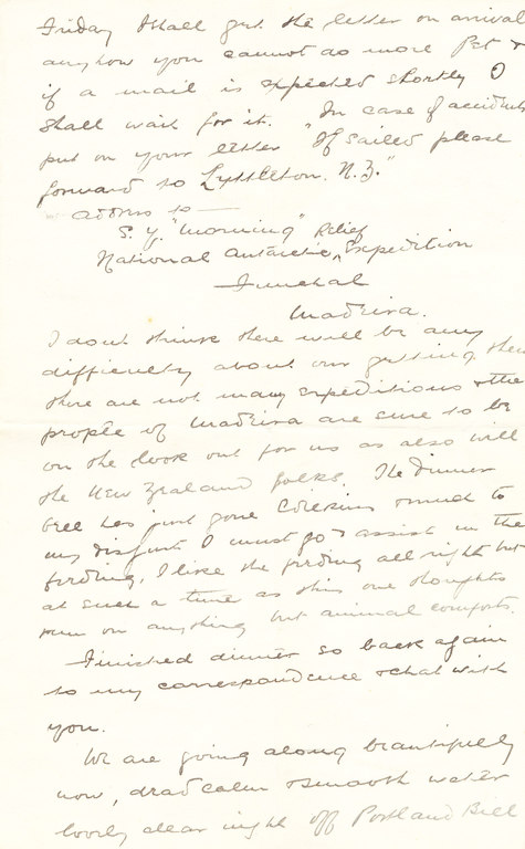 Letter from William Colbeck to Edith Robinson DUNIH 1.005