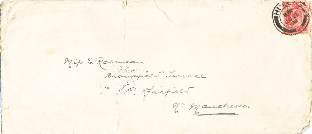 Envelope containing a letter by William Colbeck DUNIH 1.010
