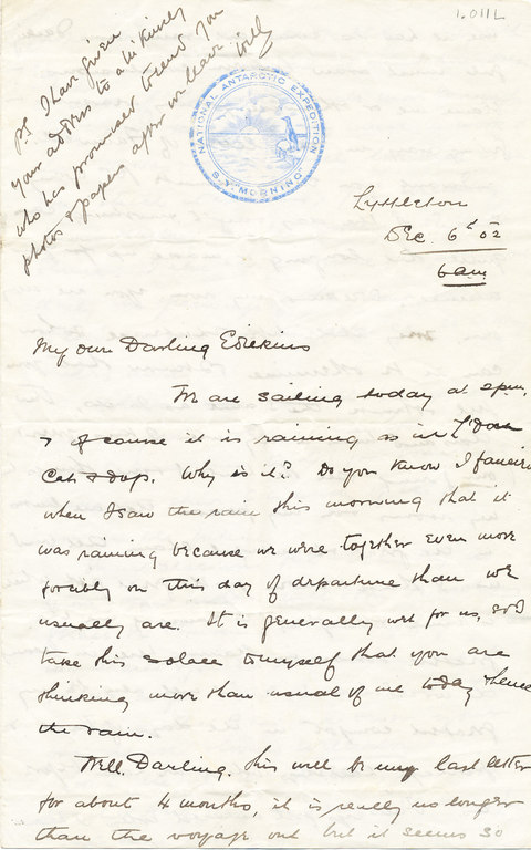 Letter from William Colbeck to Edith Robinson DUNIH 1.011