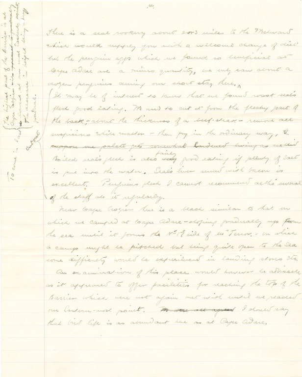 Copy extracts of Colbeck's diary sent to Sir C. Markham DUNIH 1.019