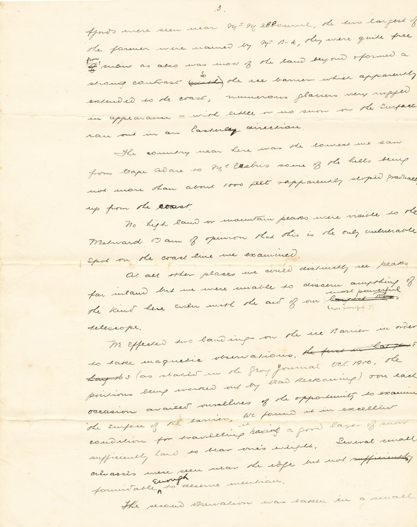 Copy extracts of Colbeck's diary sent to Sir C. Markham DUNIH 1.020