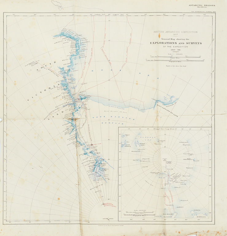 Map of British Antarctic Expedition 1907 DUNIH 1.069