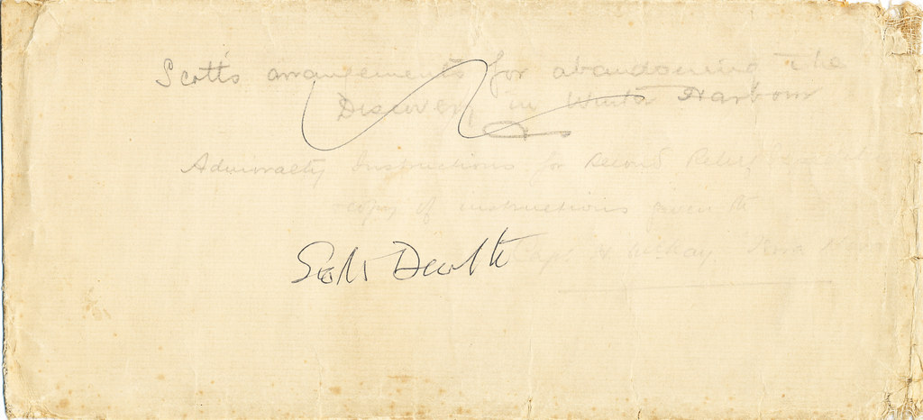 Envelope entitled 'Scott's death' DUNIH 1.077