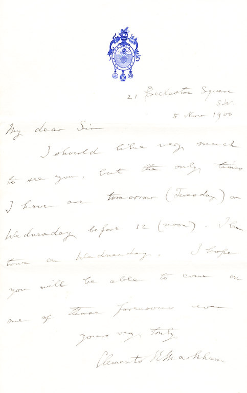 Letter sent to Colbeck re. arranging a meeting DUNIH 1.084