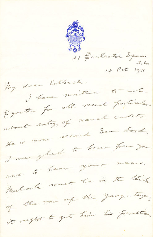 Letter to Colbeck re Amundsen's dirty trick DUNIH 1.105