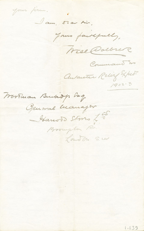 Letter to Harrods re. general provisions DUNIH 1.139