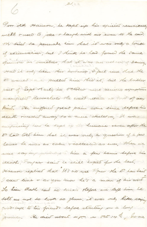 Letter and diary extracts sent to Colbeck's parents DUNIH 1.152