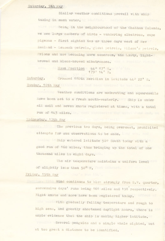 Tyed copy of Ship's log 18/04/1931-01/08/1931 DUNIH 1.187