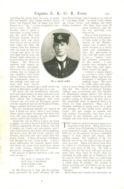 Evans, E.R.G.R., Captain DUNIH 1.258