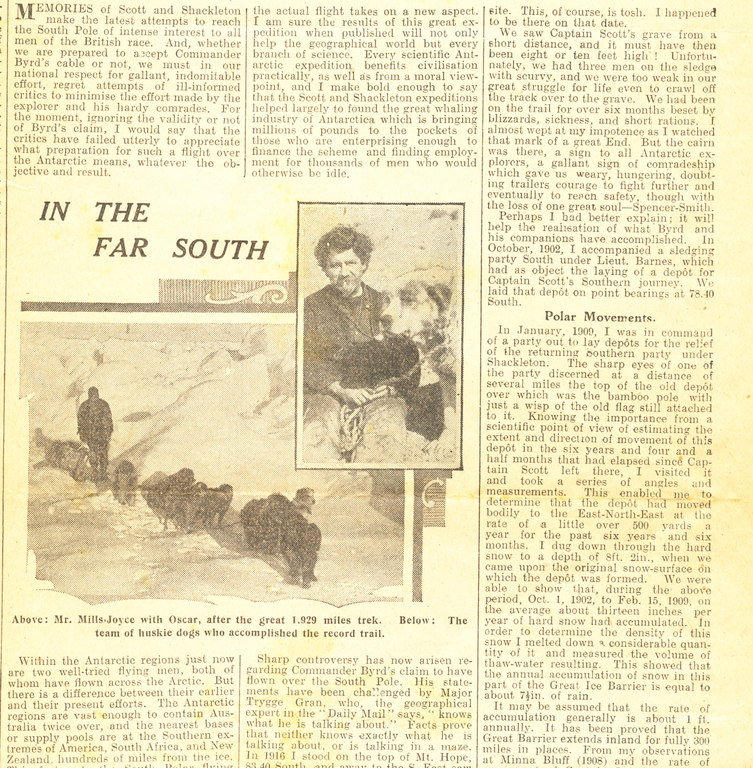 Article re. Ernest Joyce's polar memories DUNIH 1.328