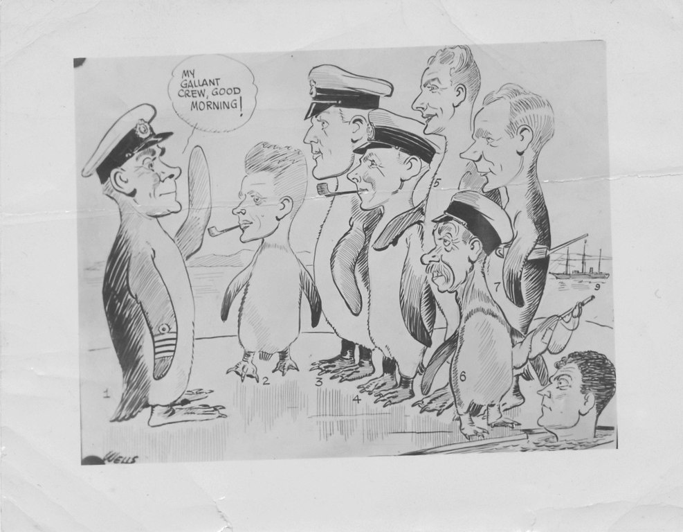 BANZARE cartoon of officers as penguins DUNIH 1.473