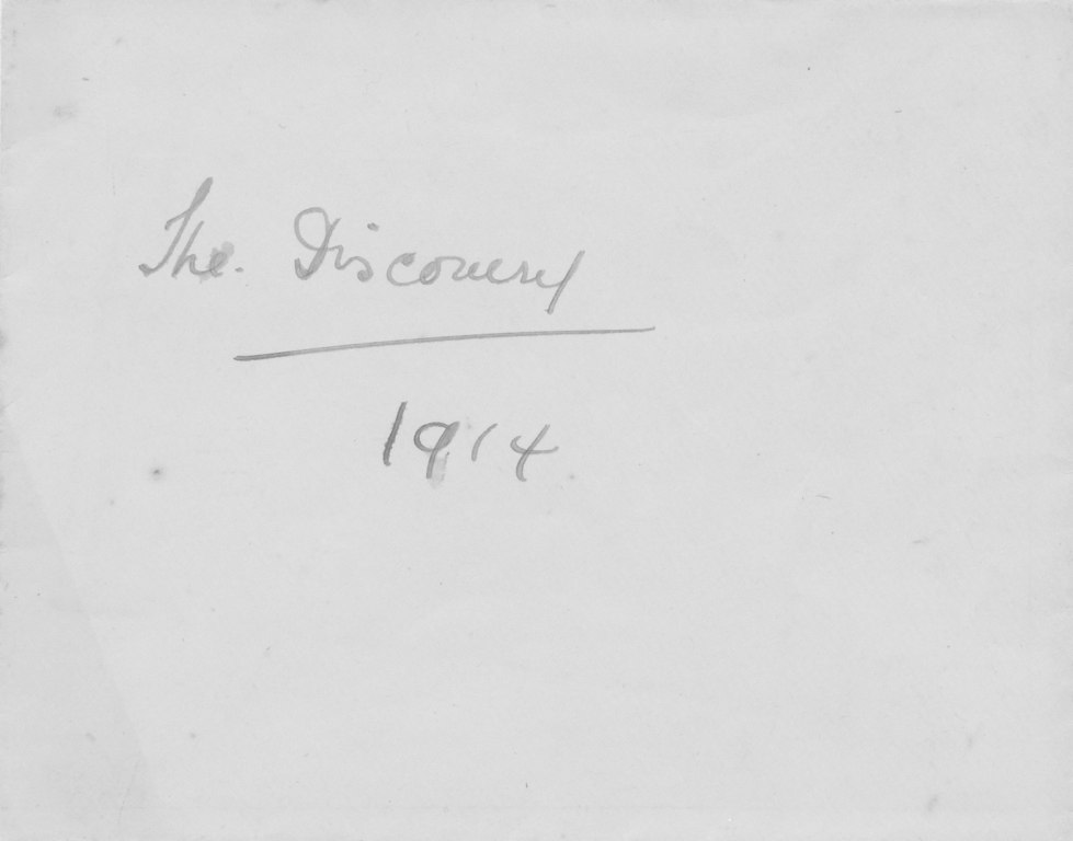 Envelope inscribed 'The Discovery 1914' DUNIH 1.507