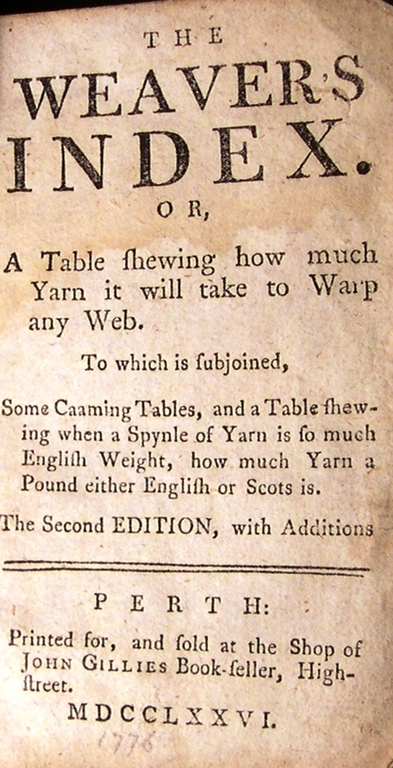Weavers Index, 1776 DUNIH 106.1