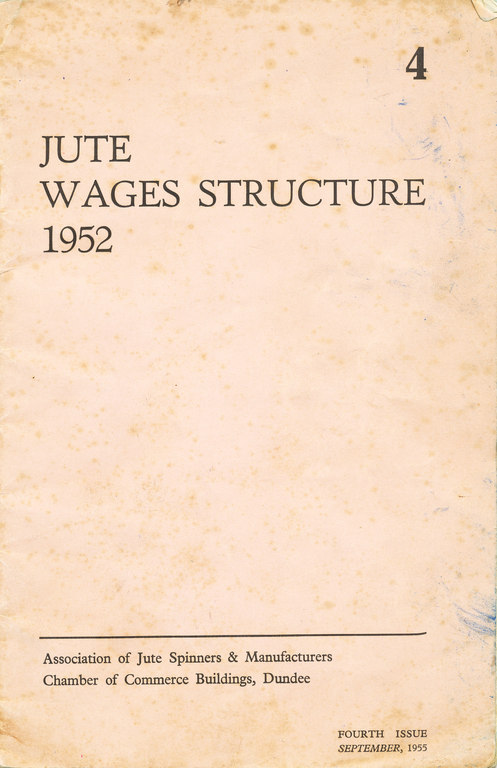Jute Wages Structure 1952 DUNIH 190