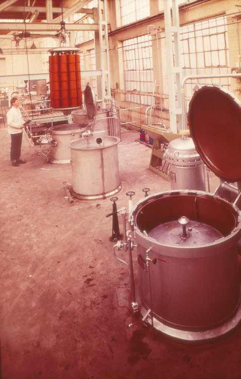 Man using dyeing vats at Tay Carpet Works DUNIH 2006.1.44.7