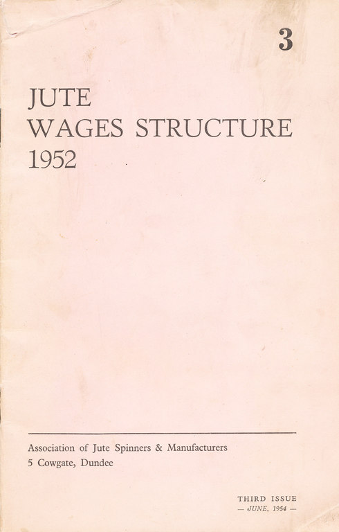 Jute wages structure 1952 DUNIH 2007.49