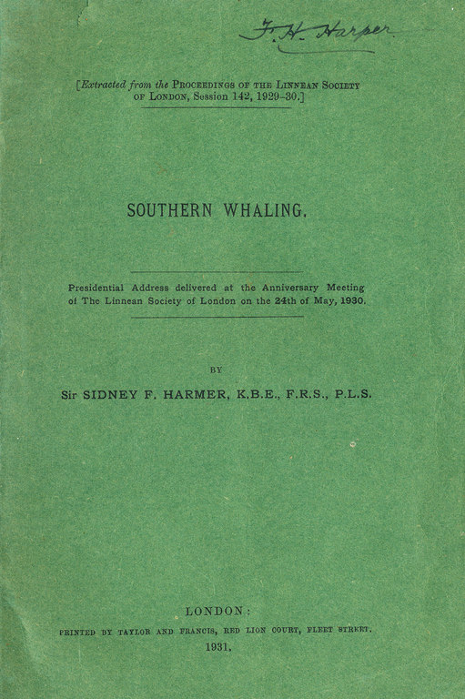 'Southern Whaling' Presidential Address DUNIH 2008.57
