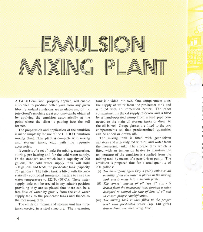 Emulsion Mixing Plant DUNIH 2009.82.3