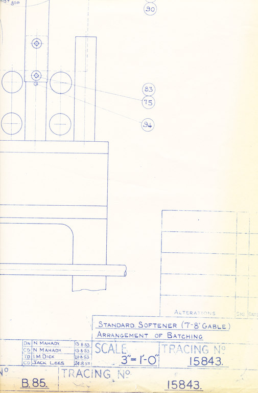 Standard Softener (7-8'' Gable) Arrangement of Batching DUNIH 2009.85.11