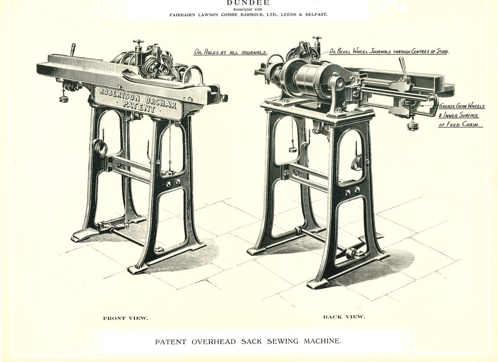 Patent Overhead Sack Sewing Machine DUNIH 2009.87.26