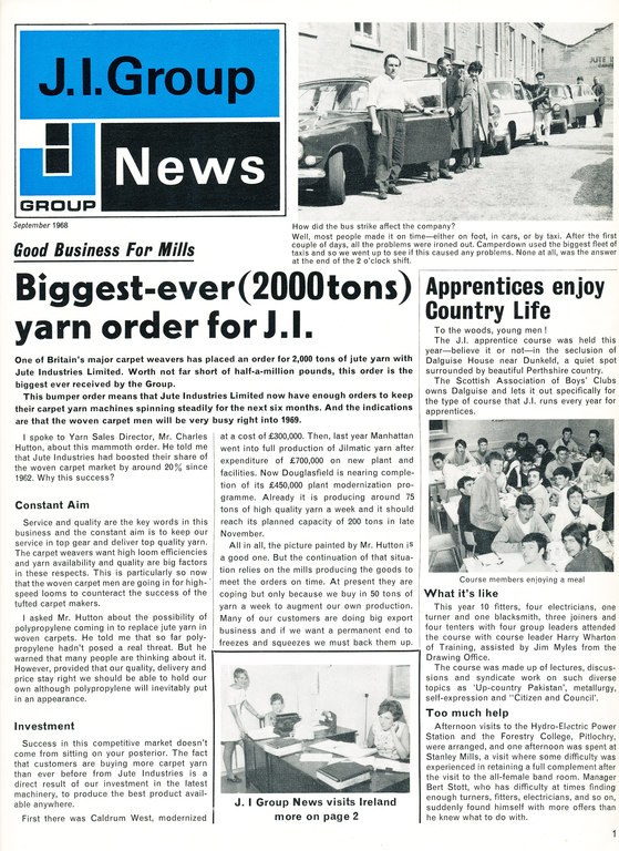 Jute Industries Group News DUNIH 347.2