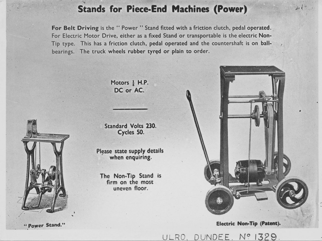ULRO - Advert for stands for piece end machines DUNIH 394.152
