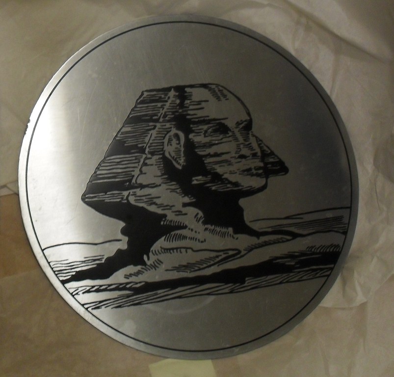 Sphinx metal plaque DUNIH 402.2