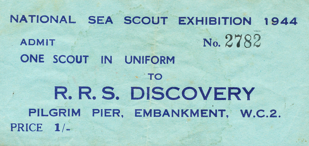 Sea Scout Exhibition entrance ticket DUNIH 406.3