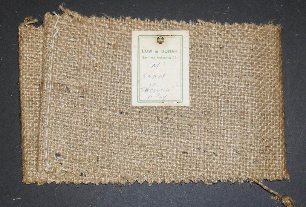 Jute Sample,"Union seam corded cotton" DUNIH 476.7