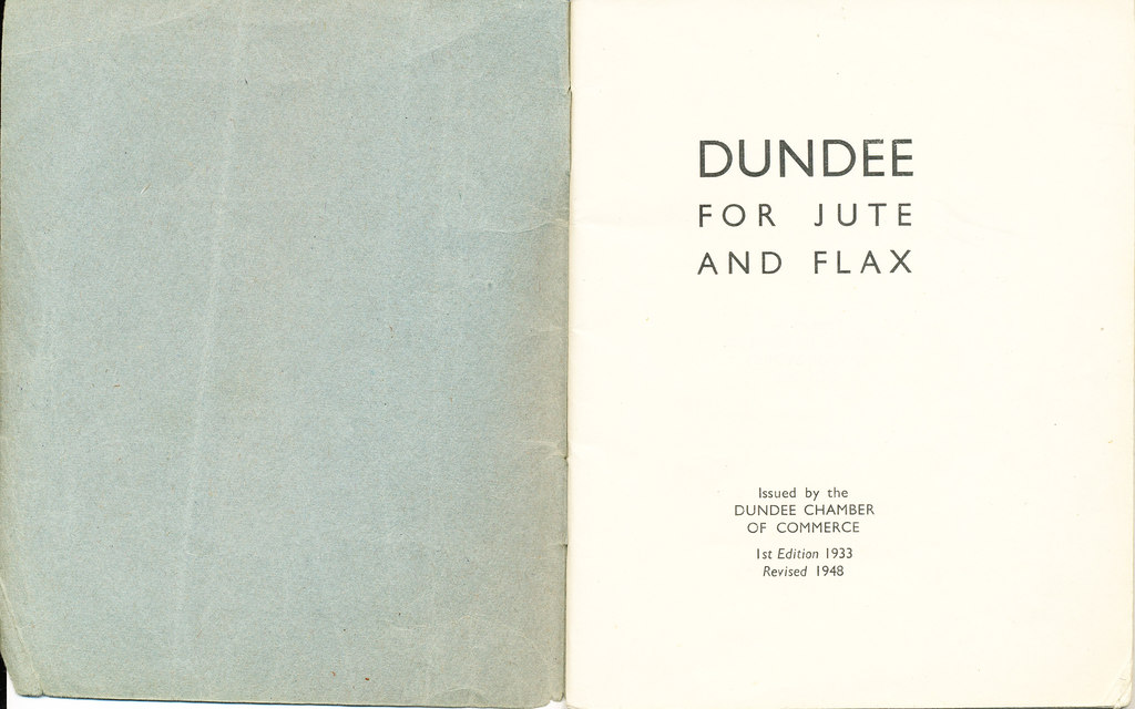 Booklet, entitled 'Jute, Flax' DUNIH 61.17