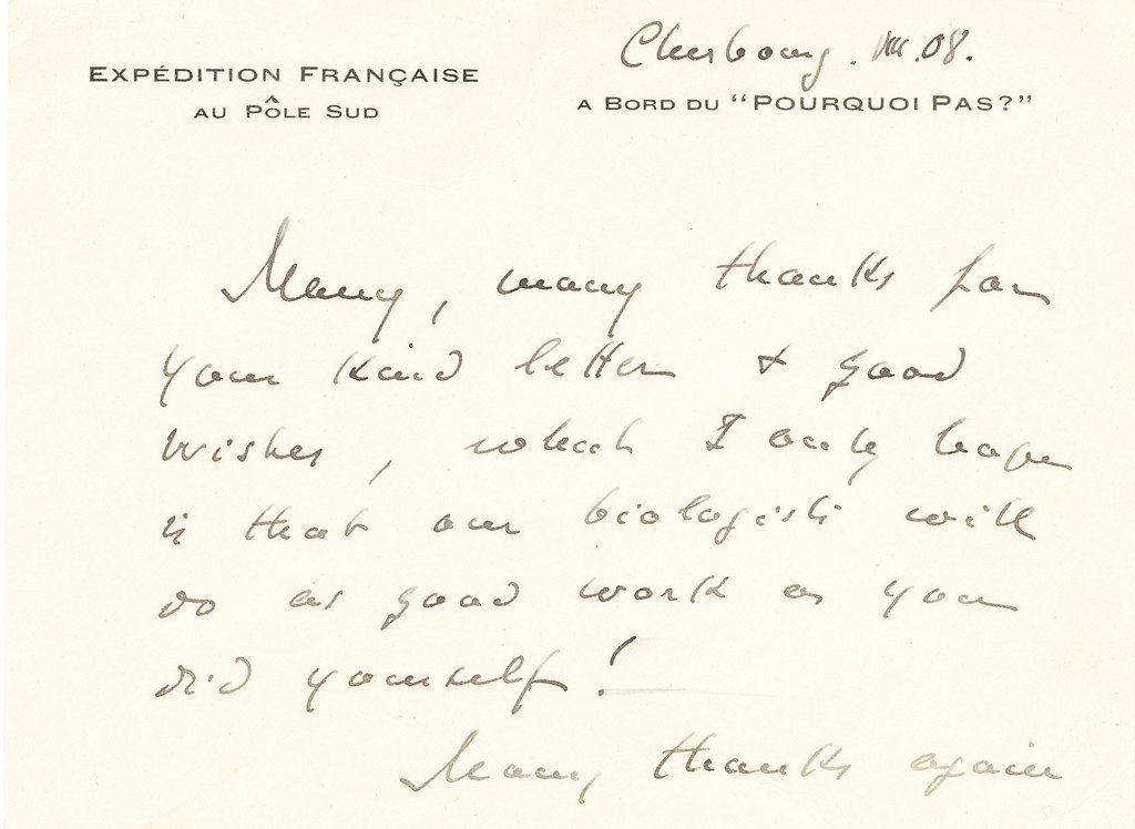 Letter from Jean-Baptist Charcot sent to Thomas Hodgson K 12.13.1