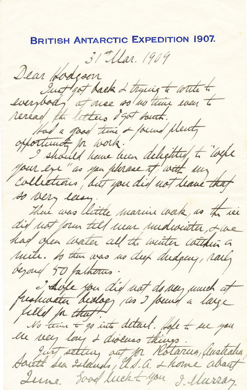 Letter to Thomas Hodgson from James Murray  K 12.6