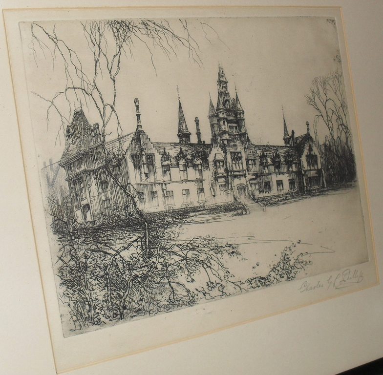 Etching of Morgan Academy, Dundee DUNIH 448.2