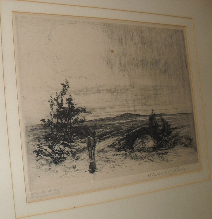 Etching of The Moulin Road, Kirkmichael DUNIH 448.13