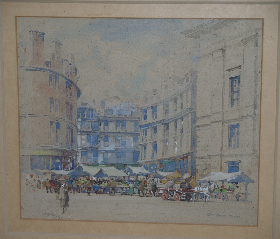 Watercolour entitled The Greenmarket DUNIH 449.1