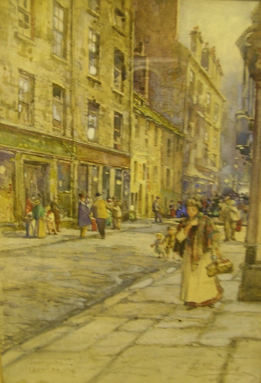 Watercolour entitled The Overgate, Dundee. DUNIH 449.3