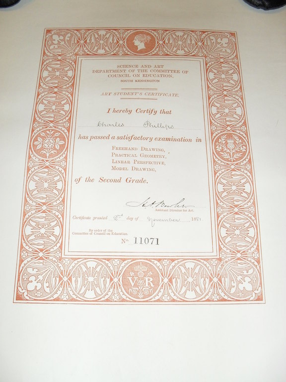 Certificate for Freehand Drawing DUNIH 455.1