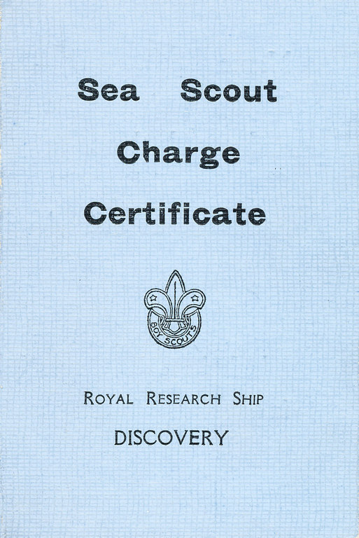 Sea Scout Charge Certificate DUNIH 2009.14.24