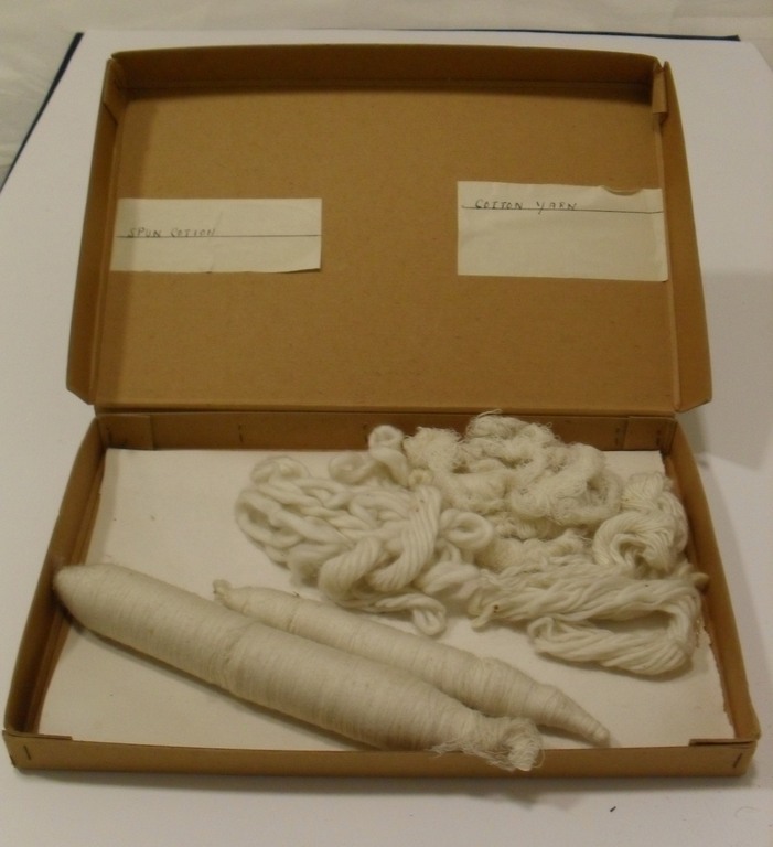 Boxed samples of cotton and cotton yarn DUNIH 2008.136.1