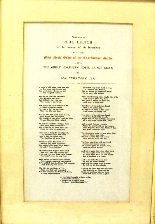 Poem, price co-ordination, Neil Leitch. DUNIH 217