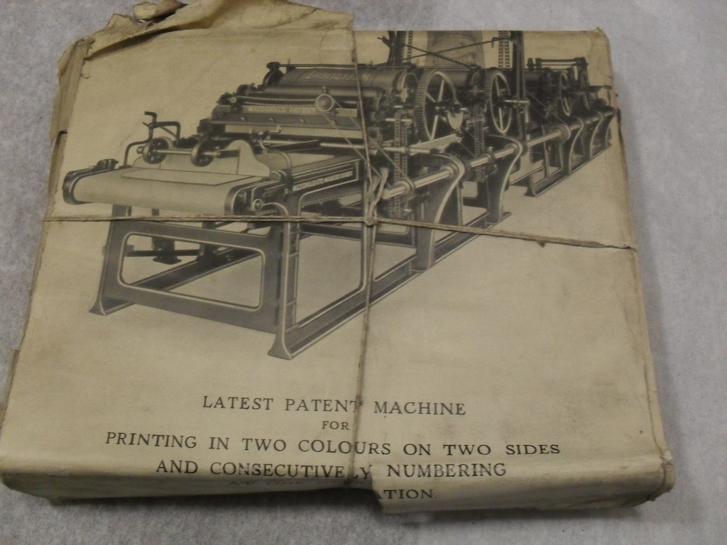 Wrapped printing block of patent machine DUNIH 284.74