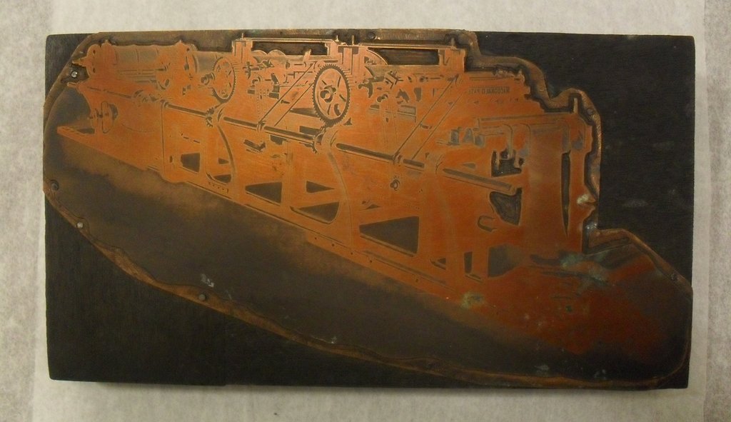 Photogravure printing block of coloured printing and cutting machine DUNIH 284.125