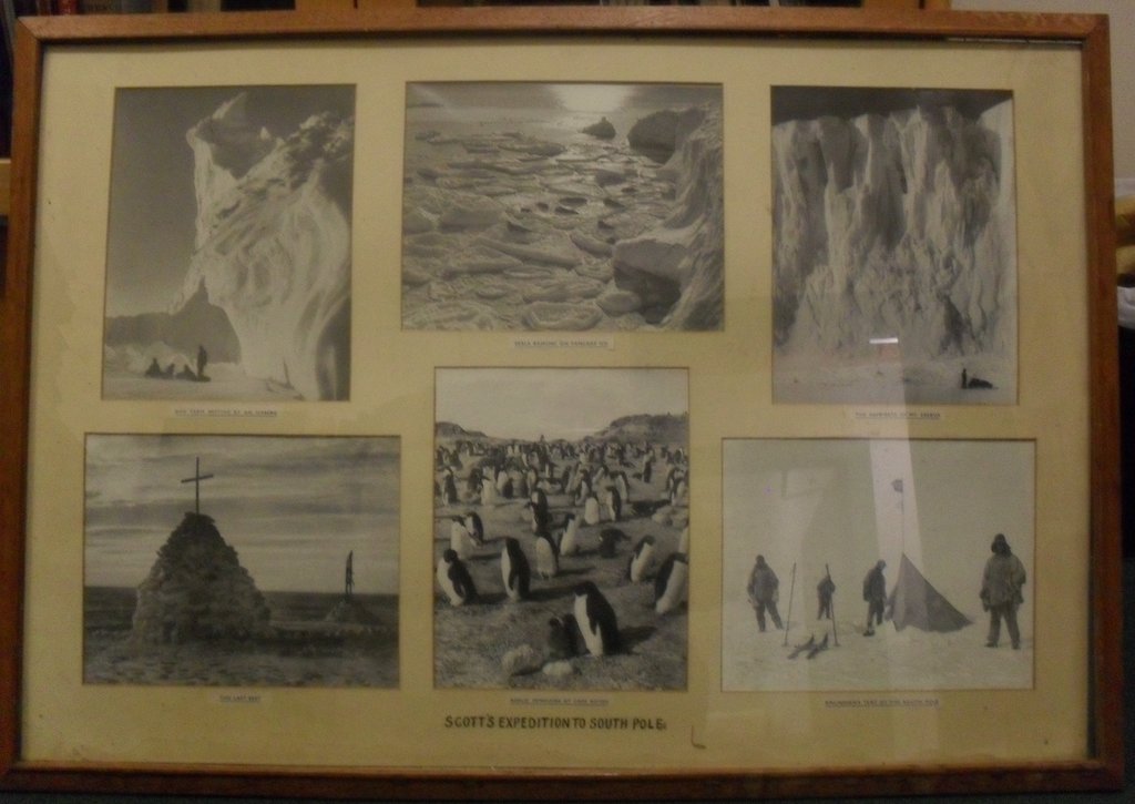 Framed collection of photographs of Scott's 1910-12 expedition. DUNIH 2014.21.1