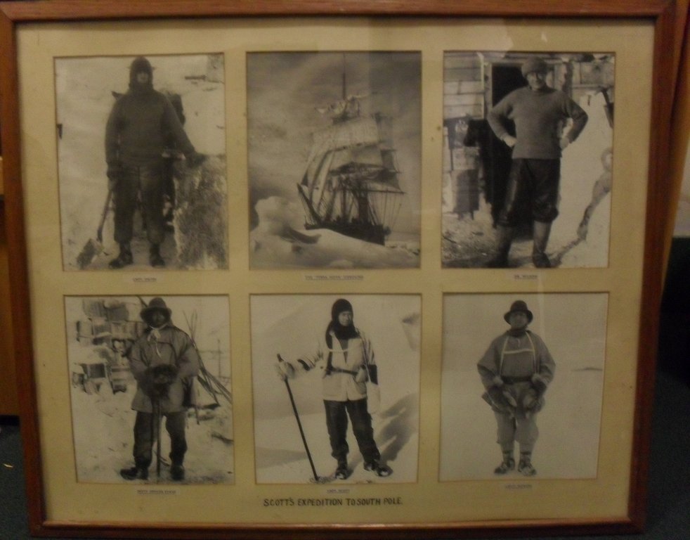 Framed collection of photographs of Scott's 1910-12 expedition. DUNIH 2014.21.2