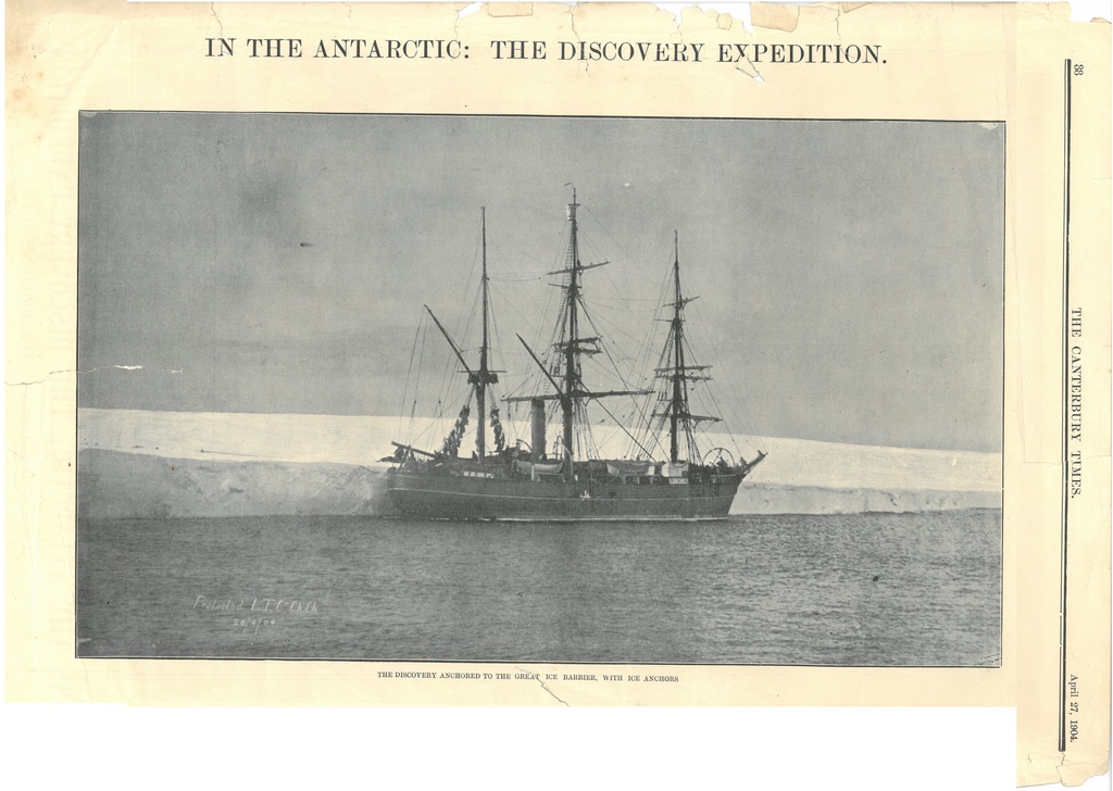 Newspaper cutting showing different images of the Antarctic Expedition 1901-4 DUNIH 2016.30.44.7