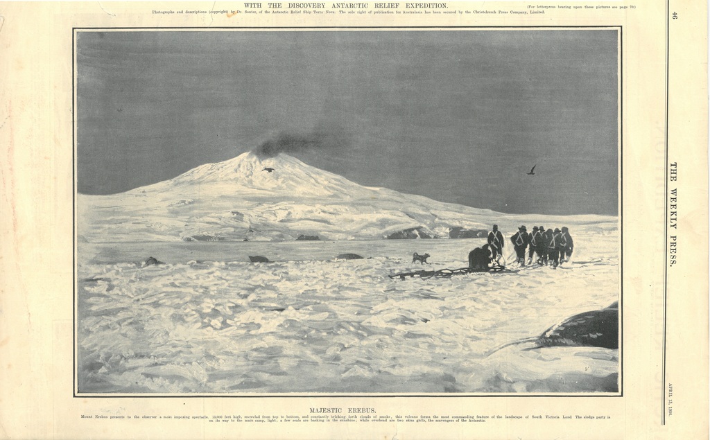 Newspaper cutting showing different images of the Antarctic expedition 1901-4 DUNIH 2016.30.45.8