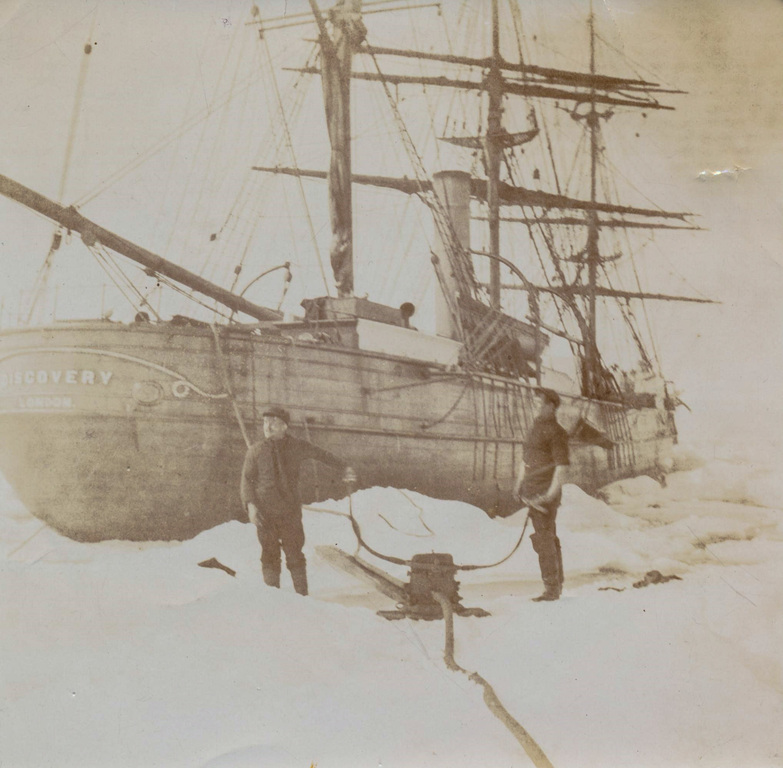 Sepia photograph of Discovery during Hudson Bay era DUNIH 2017.7