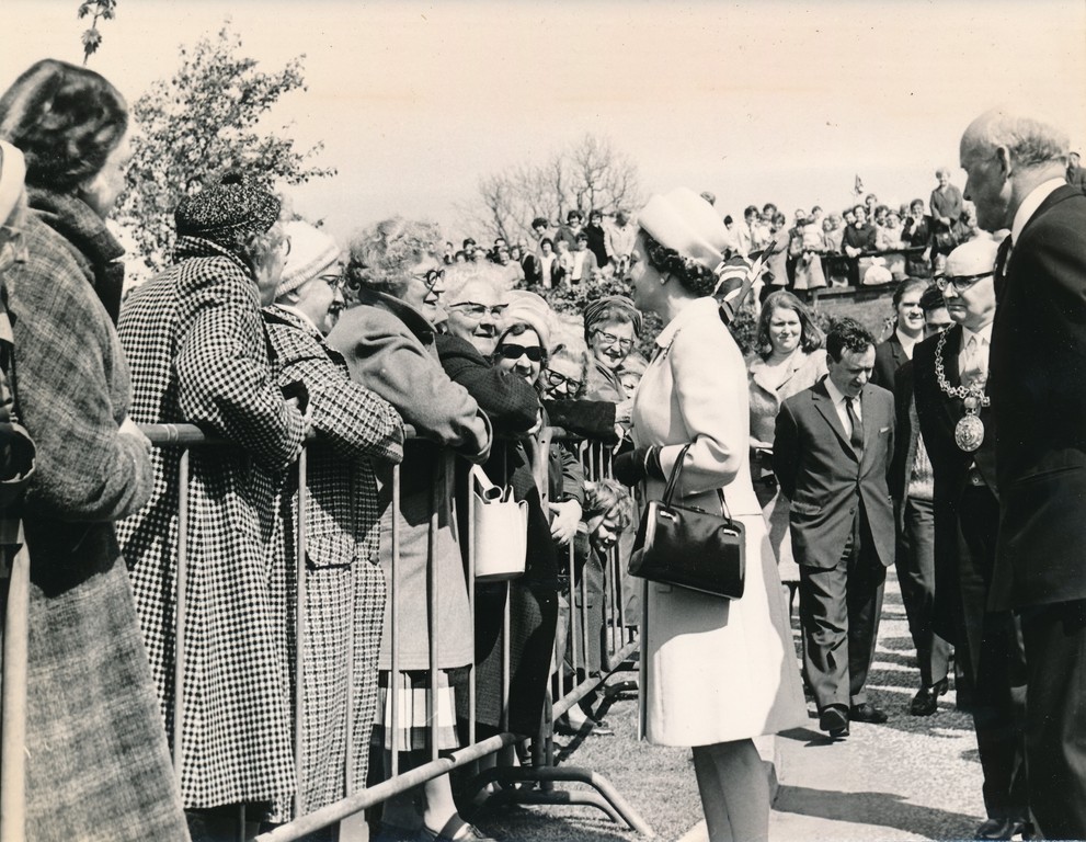 Photograph of the Queen meeting the crowds, May 1969 DUNIH 2017.16.2.6