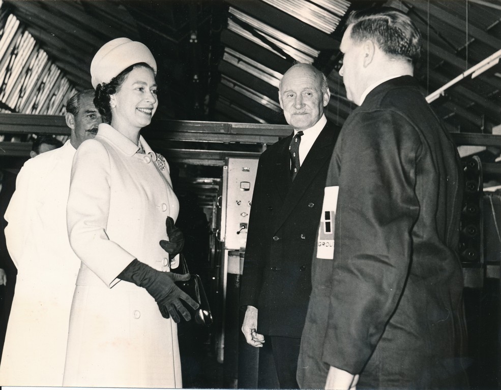 Photograph of the Queen meeting Cliff McKendrick, May 1969 DUNIH 2017.16.2.14
